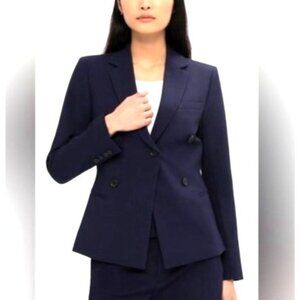 NWT size 10 womens crossover blazer jacket‎ Argent navy blue $350 new